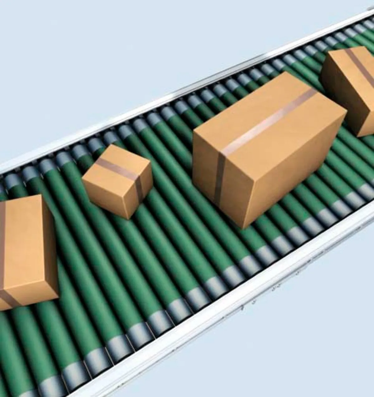 Μέτρηση διαστάσεων δεμάτων με κάμερα 3D σε μεταφορική ταινία